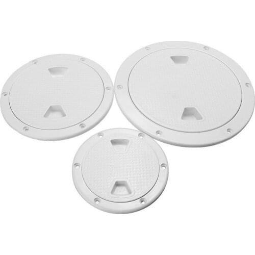 4/6/8" inch ABS White Round Boat Marine Out Deck Plate Inspection Access Hatch Cover