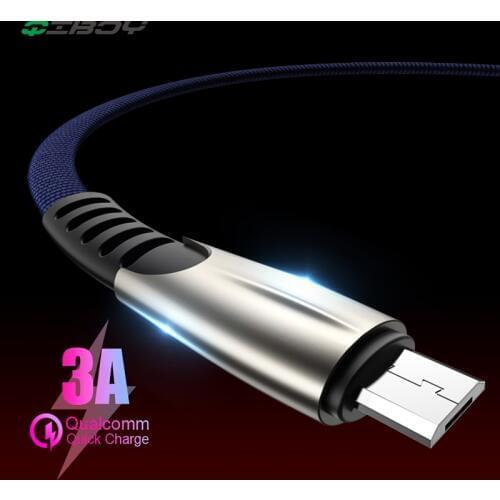 Micro USB Cable 3A Fast Charging USB Data Mobile Phone Adapter Charger Cable For Samsung Xiaomi Android High Speed Sync Cables