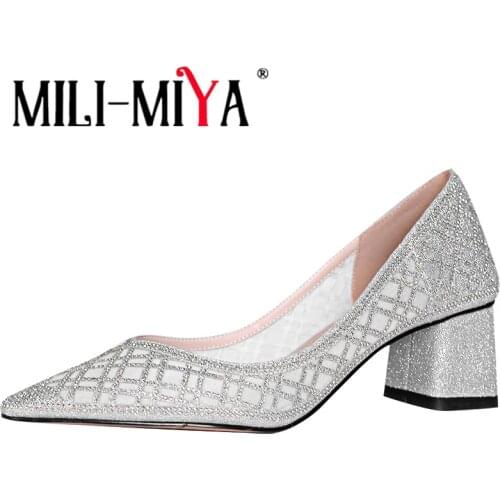 MILI-MIYA New Fashion Buckle Strap Womens High Heels Summer Jelly Sandals Top Quality Rivets Studded Fish Mouth Designer Shoes