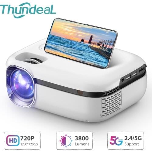 ThundeaL HD 5G WiFi Mini Native 1280 X 720P Projector TD92 WIFI Proyector for Phone Home Cinema Smart Beamer Portable projector