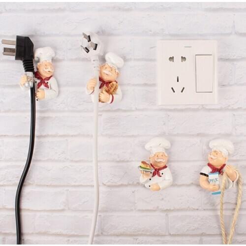 DIY Kitchen Electric Wire Plug Hooks Holder Wall Hander Bathroom Storage Rack Bedroom Multi-Purpose Hook Organizer Key Rack Hook