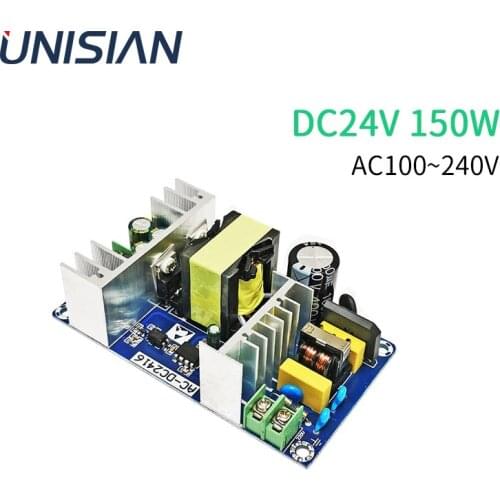 UNISIAN 24V Switching Power Supply Module AC 100-240V To DC 24V 6A 9A 150W High Power Adapter AC-DC For Amplifier