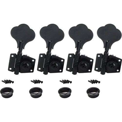 Pack Of 4R Machine Head Tuners Tuning Peg For Bass Guitar Black Accessory