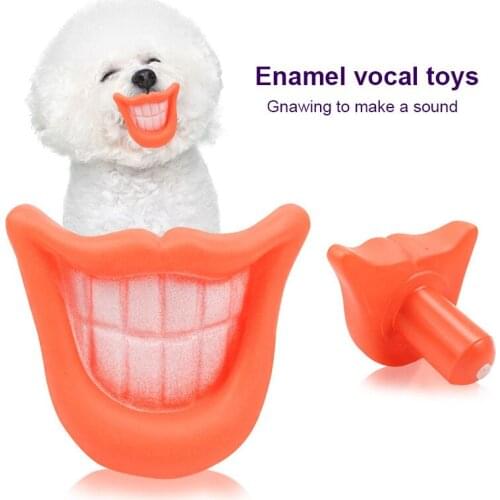 Newset Dog Toys Dog Chewing Wacky Voice Dog Squeakers Toy Sounder Pet Toys Devils Red Lip Squeak Sound Toy Pet Supplies Tools