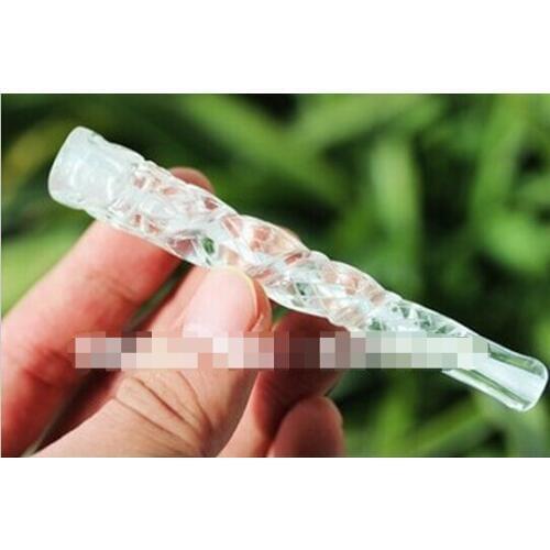 Carved quartz Crystal doagon pipe healing (0601)