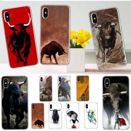 Bull fight Animal cow pattern luxury trend Phone Case capa for iPhone 11 12 pro XS MAX 8 7 6 6S Plus X 5S SE 2020 XR