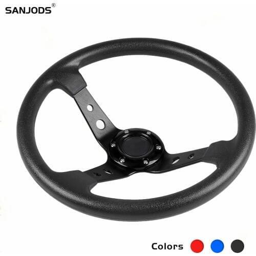 Steering Wheel With Quick Release Golf 4 Rudder Moving Modified 14 Inch 350mm Aluminum Universal