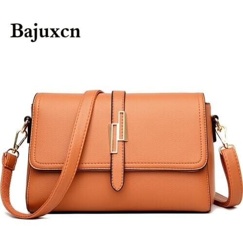 High quality leather ladies bag luxury designer ladies handbag fashion simple messenger bag 2020 winter new hot sale