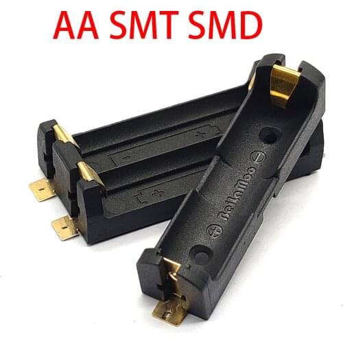 High Quality 2 AA Gold Plated SMT SMD Battery Case AA Battery Holder AA Battery Box
