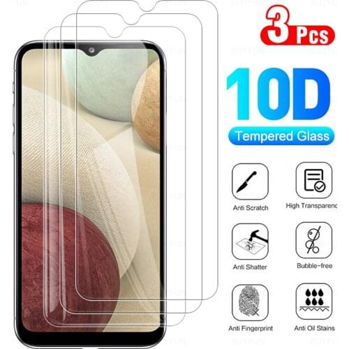 3PCS Cover Tempered Glass For Samsung Galaxy A12 Screen Protective Glass For Samsung A 12 SM-A125F/DSN 6.5inches Film