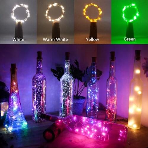 10LEDs / 20LEDs Battery Powered Cork Wine Bottle Light DIY LED Light Bar Light Birthday Party Wine Bottle Stopper Light Strip