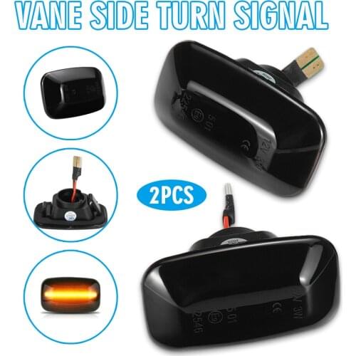 2pcs Amber LED Car Side Marker Turn Signal Light Smoked Lens Indicator Lamp Fit For Toyota Land Cruiser 70 80 100 Series Parts