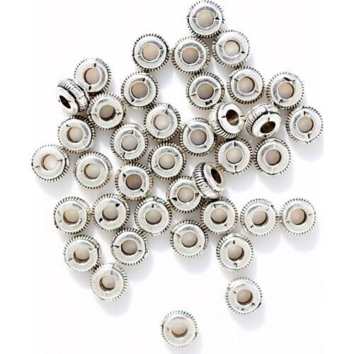 50PCS Antique Silver Plated Alloy Pumpkin Beads Spacer Beads Diy Handmade Jewelry Findings Accessories 5*4mm