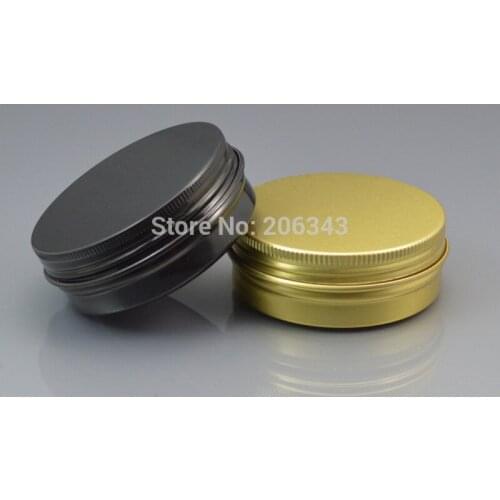 60G black/gold aluminum cream jar,cosmetic container,eyeshadow container,cream jar,Cosmetic Jar,Cosmetic Packaging