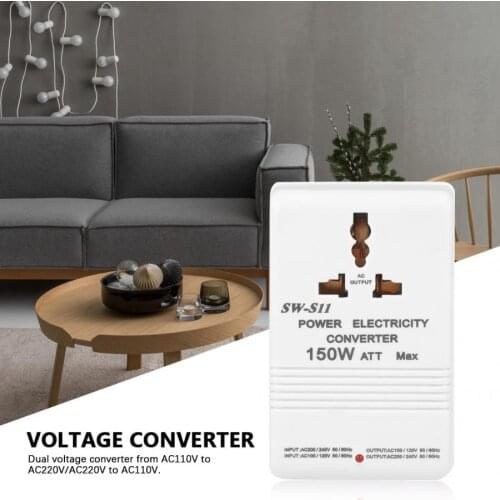 SW-S11 Plug Adapter 150W Step-Up&Down Voltage Converter Dual Transformer 220V to 110V/110V to 220V CN Plug