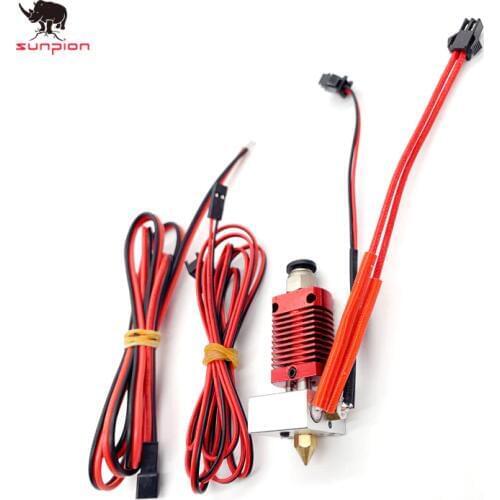 3d printer Accessories MK8 Original 0.4 Nozzle Set +Heating tube+100k Ohm NTC 3950 Thermistor for cr10 /cr10s /Ender-3X DIY I3