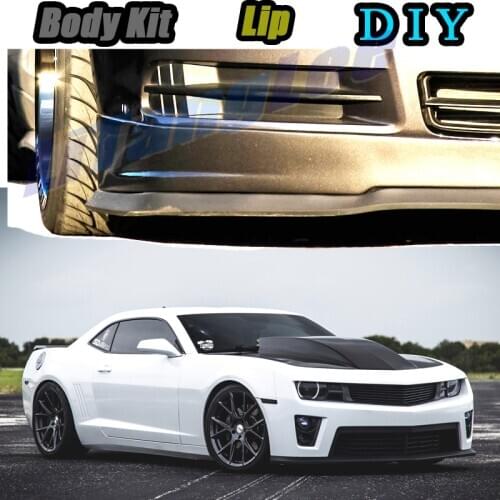 Car Bumper Lip Front Spoiler Skirt Deflector For Chevrolet Camaro Tune Car Modified Body Kit VIP Hella Flush Lips