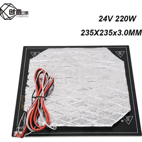 Creativity 235x235x3.0mm 3D Printer Parts MK3 24V 220W hotbed latest Aluminum heated bed For Ender-3/Ender-3Pro 3D Printer