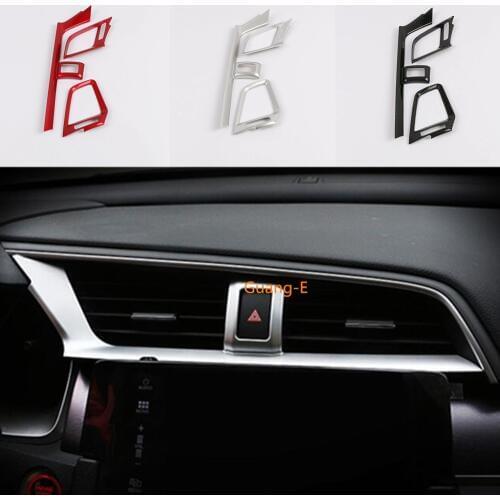 For Honda civic 10th sedan 2016 2017 2018 2019 Car ABS Chrome Trim Front Left Right Middle Air Conditioning Outlet Vent Hoods