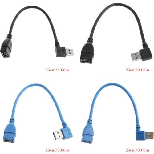 New USB 3.0 A Left/Right Angle 90 Degree Male To Female Adapter Cable Extension Cord