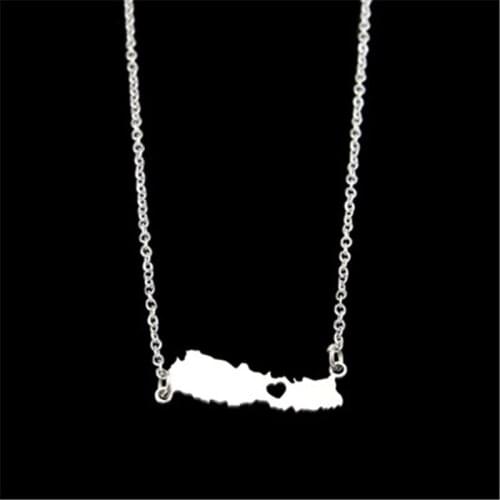 Hot Fashion Nepal Map Pendant Necklace 304 Stainless Steel Nepalese Necklace Women Pendant Necklace Gifts