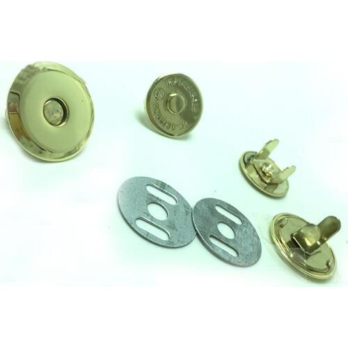 100set Magnetic Purse Snaps 18mm - Gold Snap button for bags