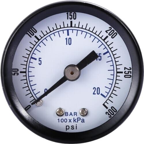 Bar Air Pressure Gauge 0-20Bar / 0-300 PSI Manometer Double Scale For Air Compressor Iron
