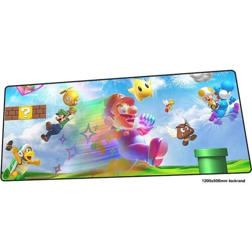 Mario mouse pad 1200x500mm mousepads cute best gaming mousepad gamer hot sales large personalized mouse pads keyboard pc pad