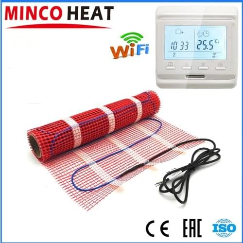 MINCO HEAT Underfloor Heating System Free Shipping to Russia, Under Floor Heating Mat 0.5 Meter Mat Under Tile Heating 150W/sqm