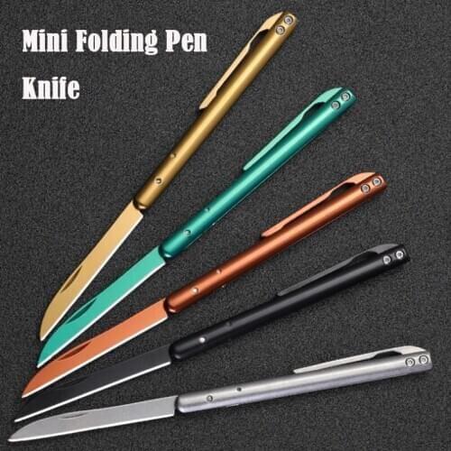 Stainless Steel Folding Knives G10 Multi-function Pen Pocket Fruit Knife High Hardness Military Survival Hunting Knife