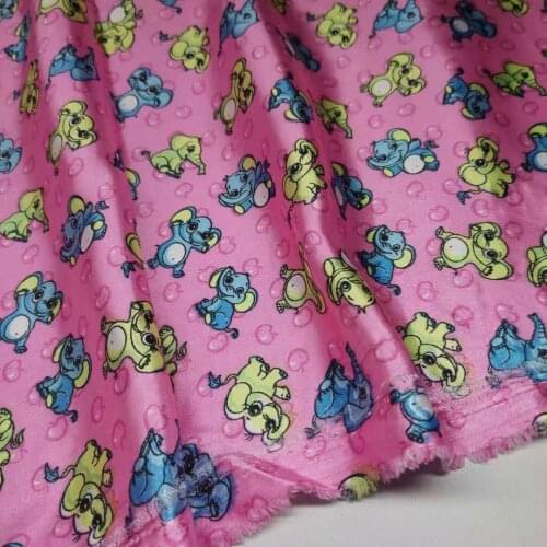Cartoon Satin Craft Soft Satin Fabric DIY Lining Material Glossy Polyester Charmeuse Fabric
