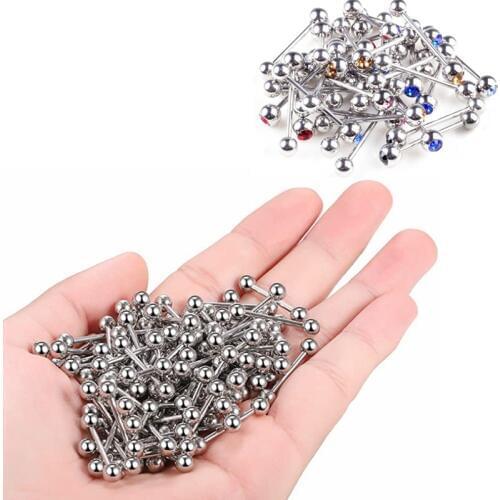 5/10/20PCS Stainless Steel Tongue Piercing Lot Nipple Piercing Bulk Barbell Tongue Piercing Pack Nipple Bar Set Pircing Lengua