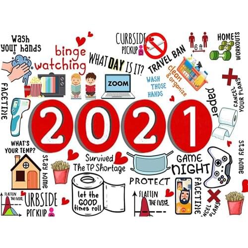 Health Slogan Printed Fabric 11CT Cross-Stitch Full Kit DIY Embroidery Sewing Knitting Craft Handicraft Magic Promotions Stamped