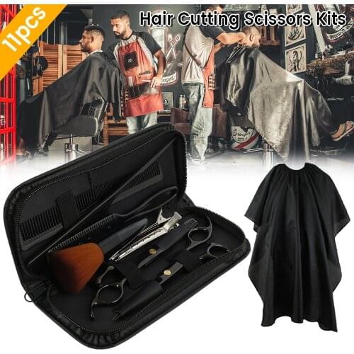 Hair Cutting Scissors and Thinning Shears Set Professional Haircut Scissors Kit Indoor Hairdressing Set with Comb Clip Cape