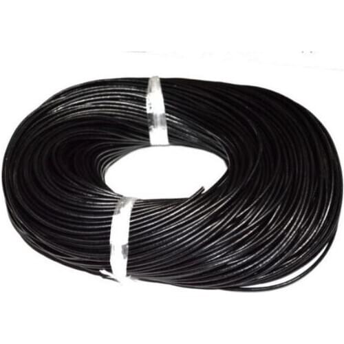 New Wholesale Mixed Black Coffee brown 1mm real wax Round COW Genuine Leather Cord jh Bracelet Necklace Cord DIY for jewelry