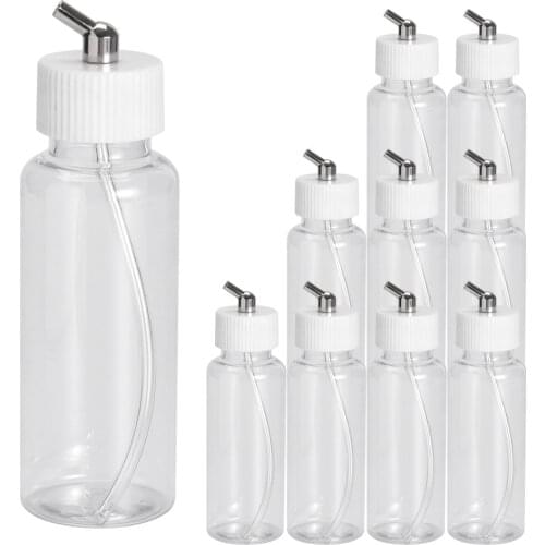 OPHIR 10pcs/lot 80cc Single Action Airbrush Bottles Professional Plastic Paint Cup for Airbrushing Model Hobby & Art _AC021-10x