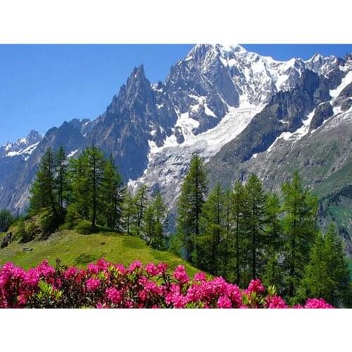 Full Square Diamond Embroidery Mountain scenery 5D DIY Diamond Painting Cross Stitch Kit Mosaic Rhinestone Home Decor