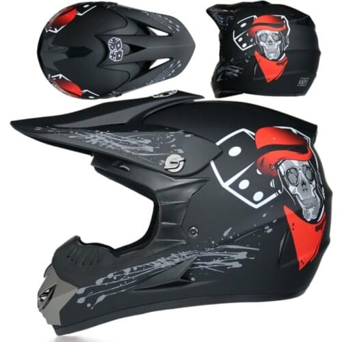 Professional Racing Motocross Casque hors route Casque Moto Capacete Moto Casco Off-road Cartoon Children Motorcycle Helmet