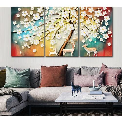 Nordic Wall Photo Art Poster Print Canvas Living Room Wall Painting Flower Deer Tree Landscape Modern Home Decoration U686