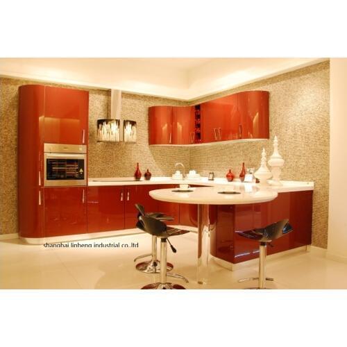 High gloss/lacquer kitchen cabinet mordern(LH-LA053)