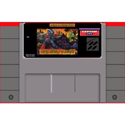 Super Ghouls 'N Ghosts 16 bit Big Gray Game Card For USA NTSC Game Player