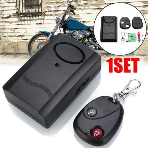Treyues 1SET 120db 9V Motorcycle Security Sensor Alarm Anti Theft With 12V Remote Control On/Off Switch For Moto ATV Scooter