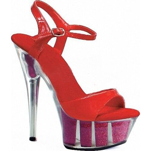 15cm Gorgeous sexy ultra high heel sandals, jelly sandals brides wedding shoes, party sandals Dance Shoes