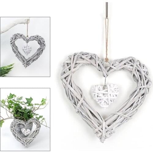 Vintage Heart Shaped Wreath Wall Hanging Beautiful Wall Decoration for Wedding Party Birthday Home Decor Room Decor