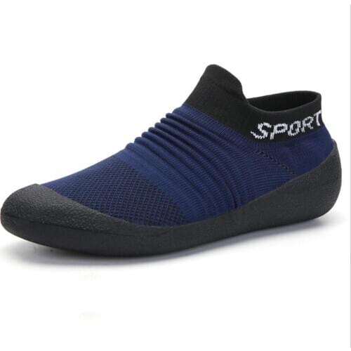 All season Men Slip-on Sock shoes elastic mesh Sneakers unisex Breathable Light Leisue Walking Jogging Running Tenis Masculino