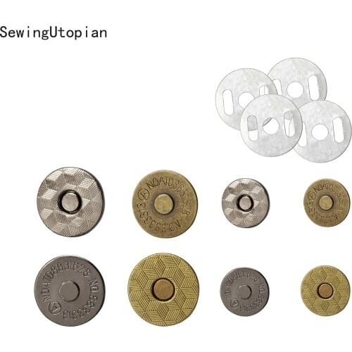 10set 14mm/18mm Buckles Metal Strong Magnetic Snap Fasteners Clasps Buttons for Handbag Purse Wallet Bags Parts Accessories