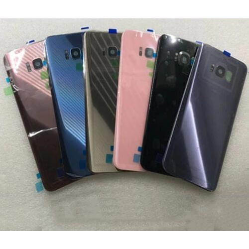 10 pcs Housing Rear Battery Door Case For Samsung Galaxy S8 G950 S8+ S8Plus G955 S8 Plus Back Glass Cover +Camera Lens +Adhesive