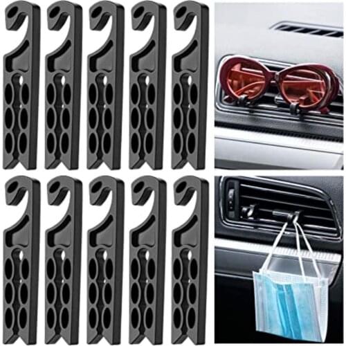 10PCS Car Vent Hook Hanger Car Air Vent Holder Auto Vent Holder For Storage Masks Organizer Hook Air Conditioning Clip Vent Hold