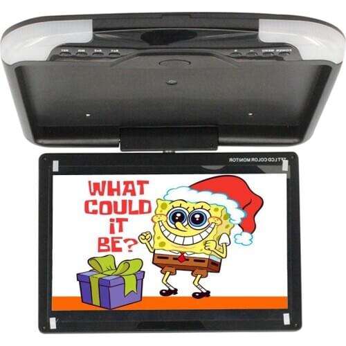 13 inch TFT LCD Car Flip Down Monitor Car Roof Mounted Monitor 12V Beige Monitor