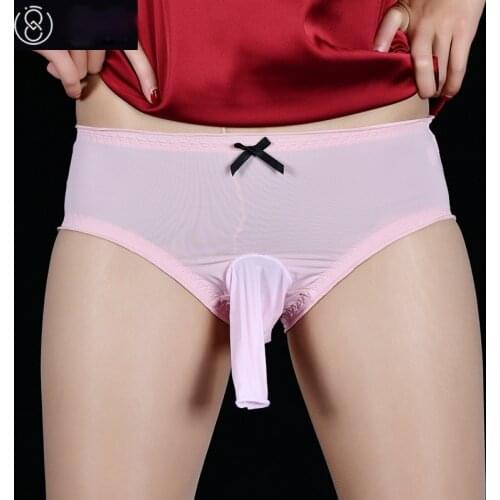 3 styles 2021 New Design Butterfly Ice Silk Mens Sexy Seamless Briefs Underwear Panties